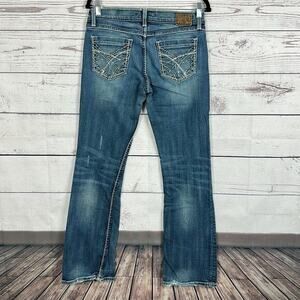 Buckle BKE Jeans Womens 29 Blue Mya Bootcut Studded Western Cowgirl